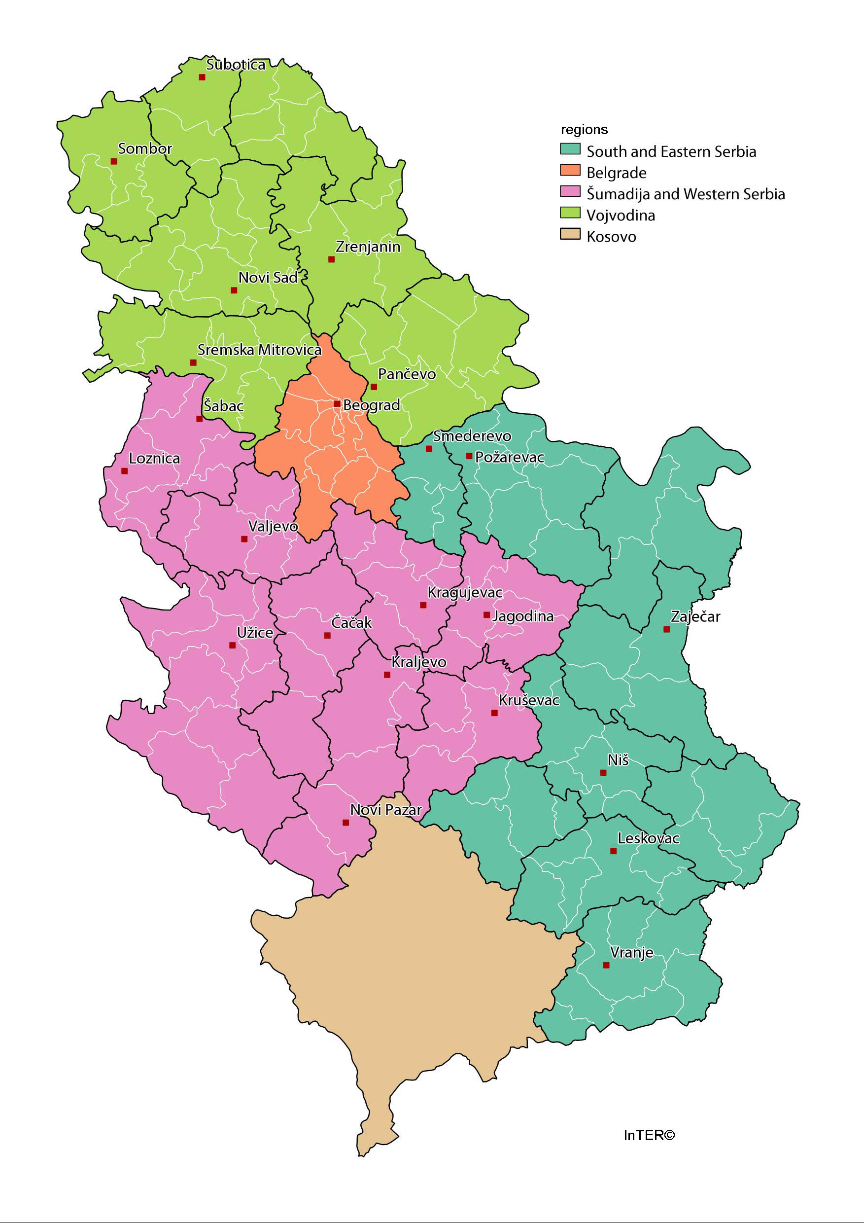 mapa srbije novi pazar Decentralisation, regionalism and Regional Development in Serbia mapa srbije novi pazar